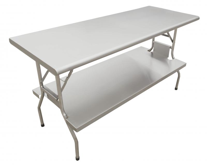 24� x 72� Stainless Steel Folding Table with Undershelf 1 24� x 72� Stainless Steel Folding Table with Undershelf